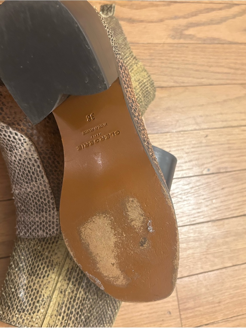 Clergerie Snakeskin Ankle Boots - Picture 3 of 3